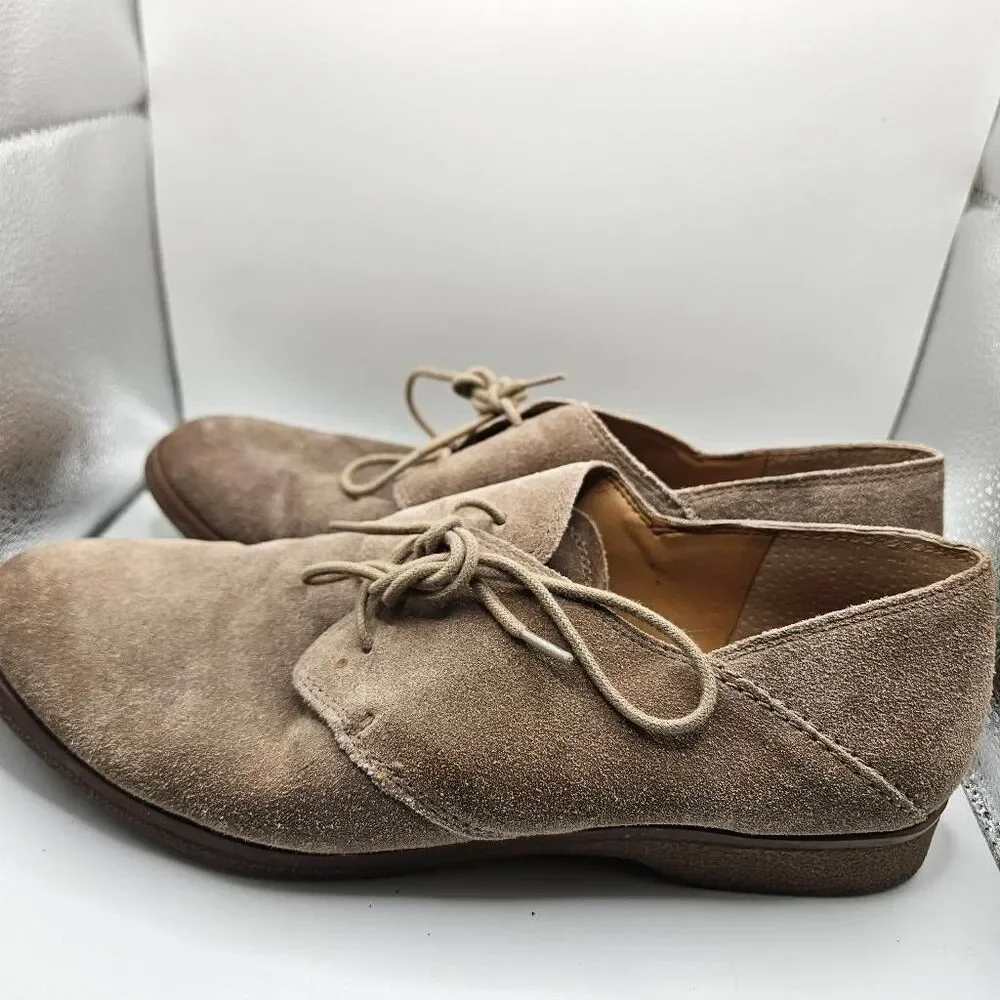 Franco Sarto Womens Pecos Oxford Shoes Size 9 M Brown Suede Leather Lace Up
